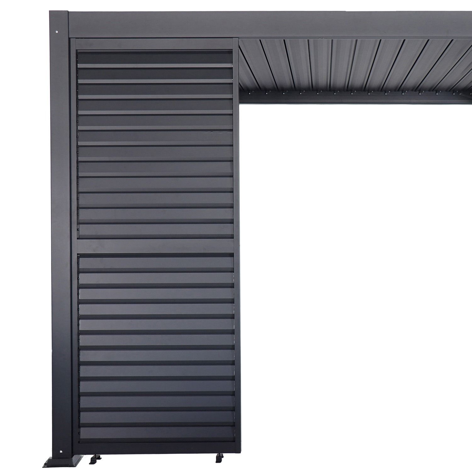 Panel żaluzjowy poziomy regulowany do pergoli ogrodowej Antracyt