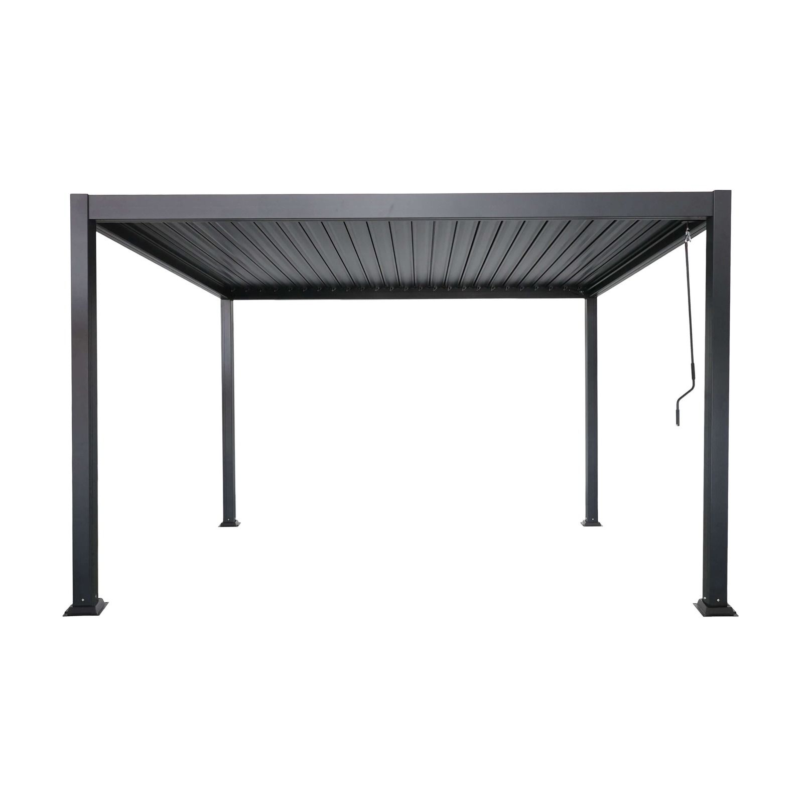 Pergola Ogrodowa Aluminiowa z regulowanym dachem Antracyt 3 x 3 m