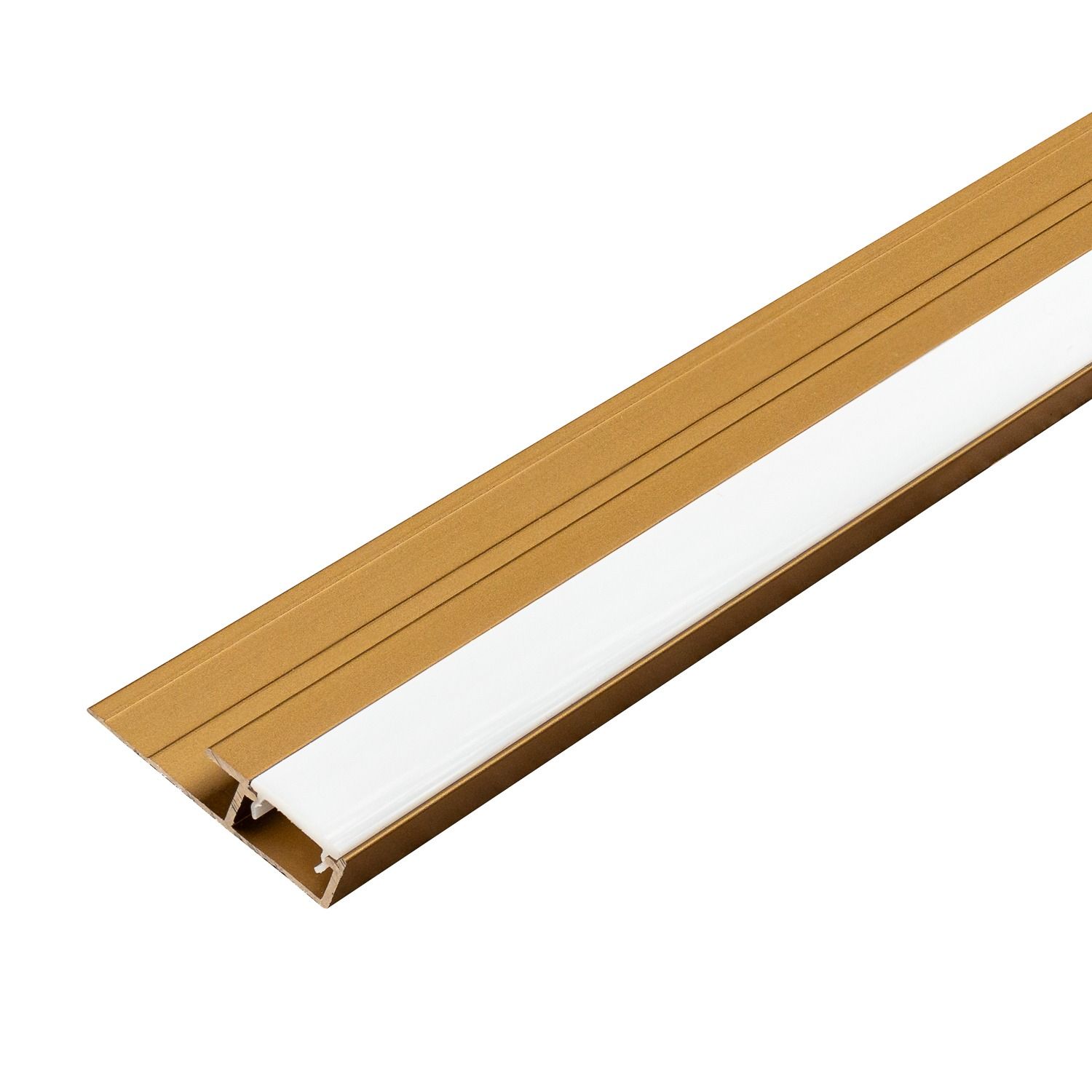 Profil zakończeniowy LED aluminiowy 4,5 mm do paneli ściennych Złoty Mat – 2,9 m Profil zakończeniowy LED aluminiowy 4,5 mm do paneli ściennych Złoty Mat – 2,9 m