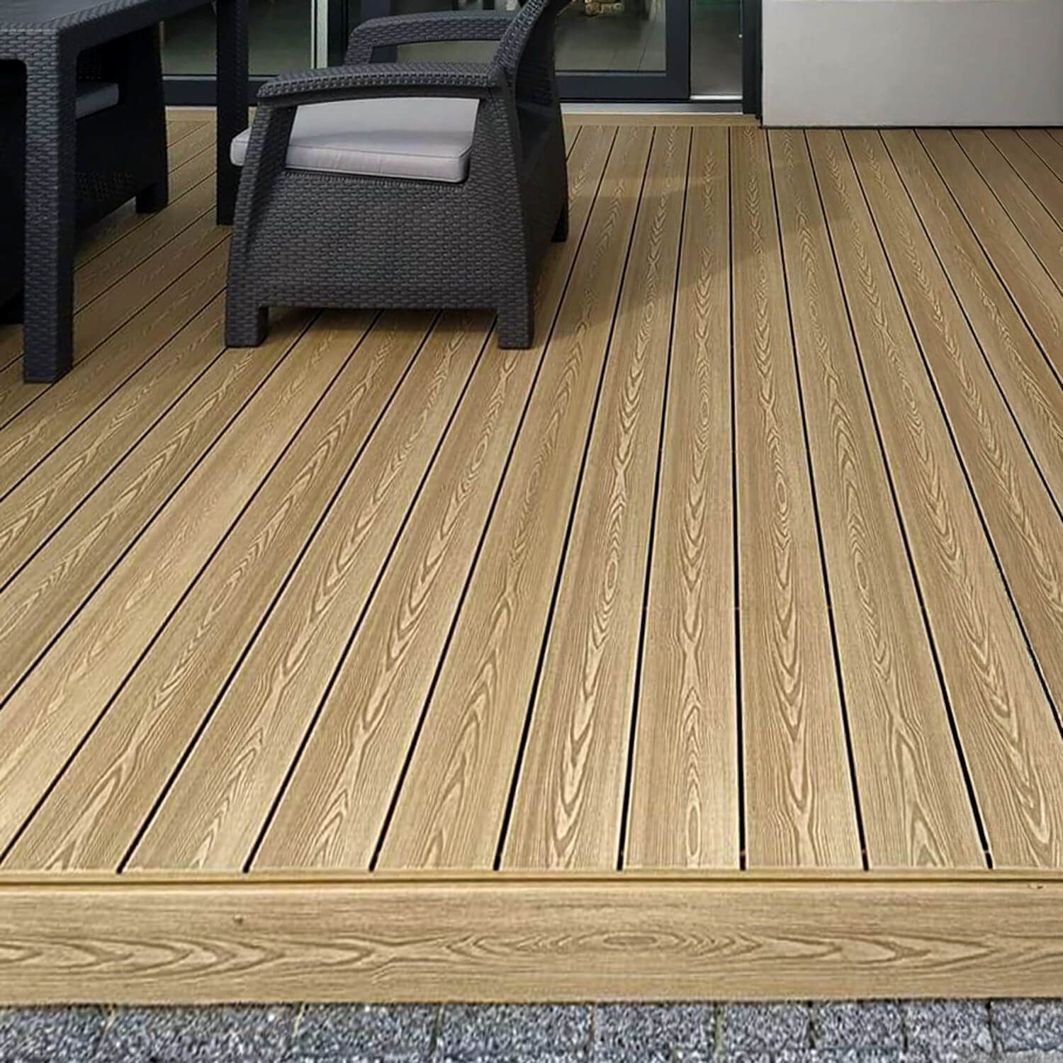 Deska Tarasowa Kompozytowa 3D Miodowy Teak – dł. 3 m