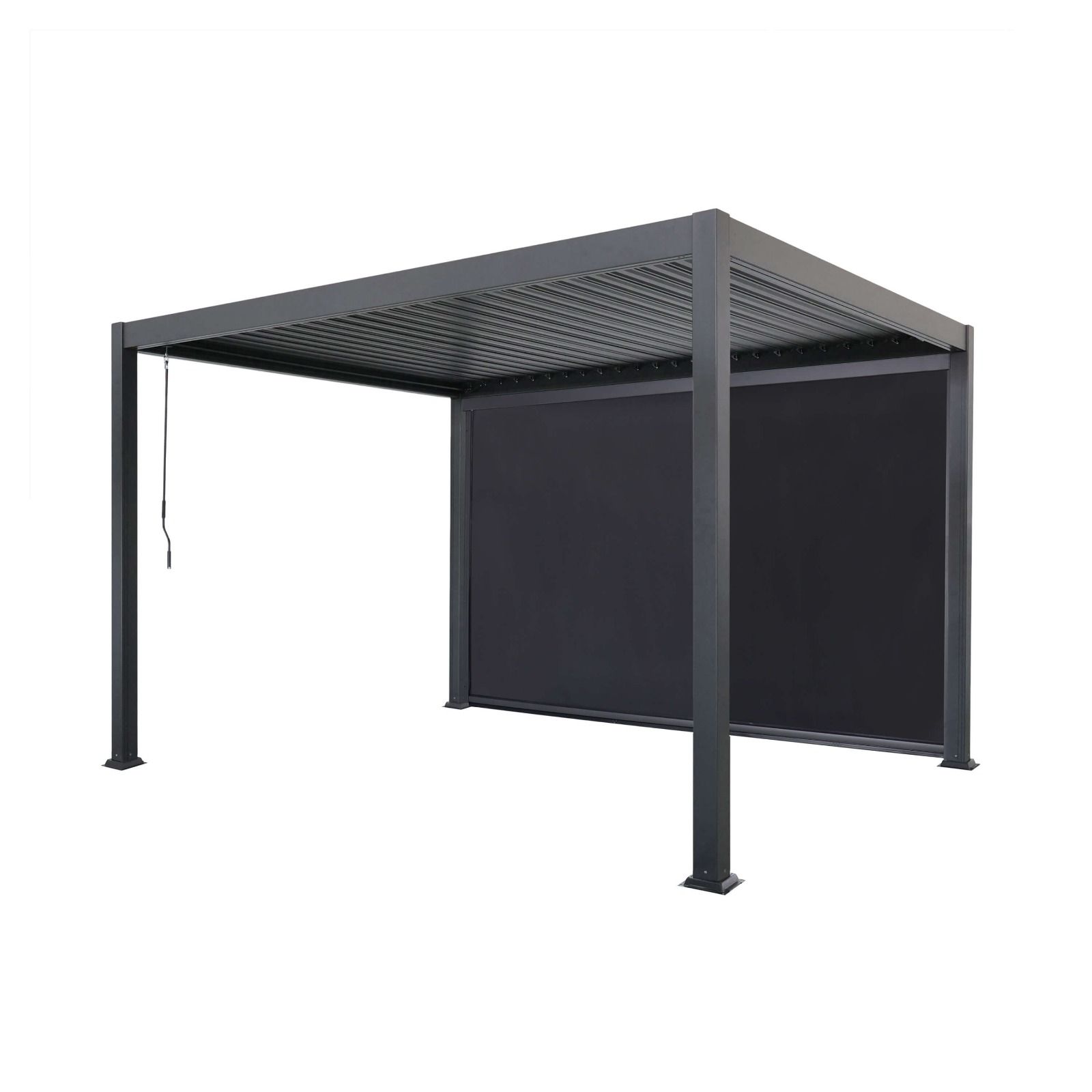 Roleta opuszczana do pergoli ogrodowej Antracyt 4 m