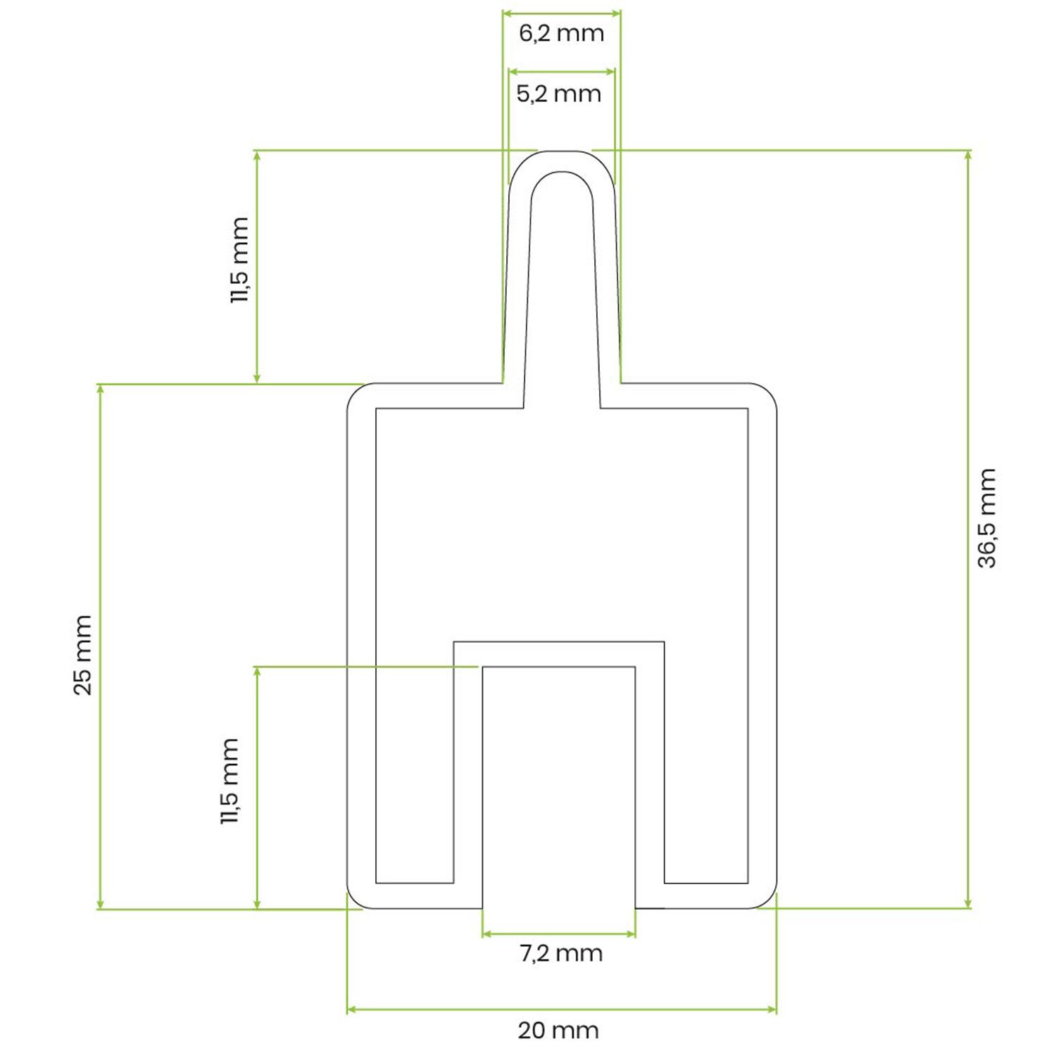 Listwa pozioma dolna do ogrodzenia Antracyt – dł. 1,8 m