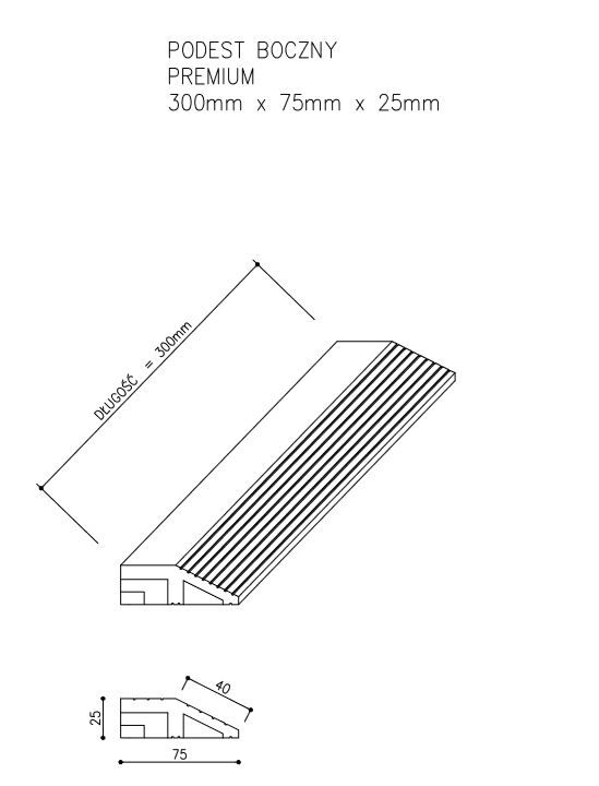 Podest Tarasowy Kompozytowy Premium Boczny Amber