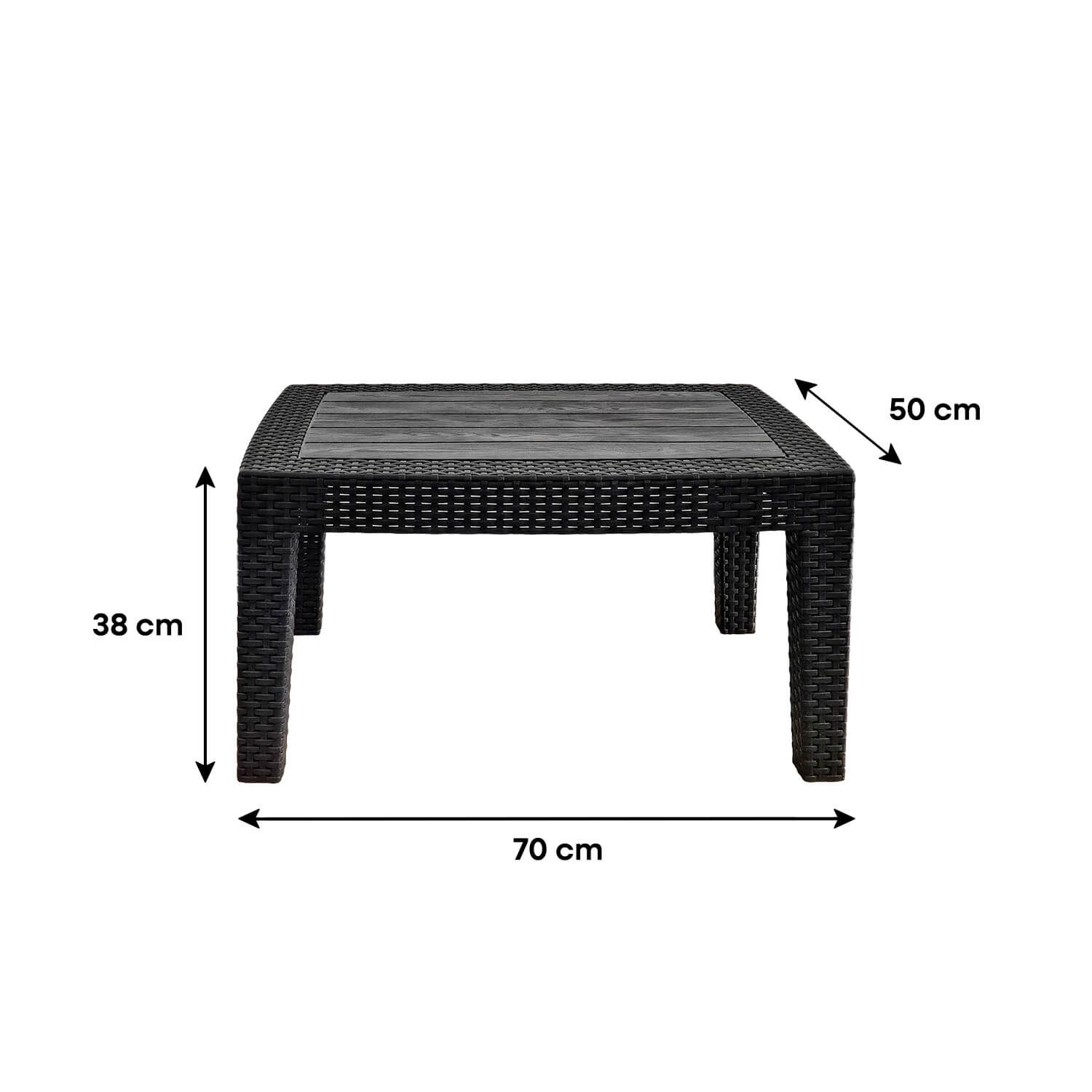 Zestaw Mebli Ogrodowych 4-osobowy Aura Antracyt