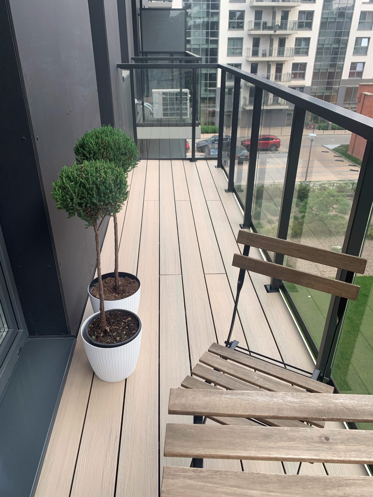 Balkon z deski kompozytowej Ecru Premium