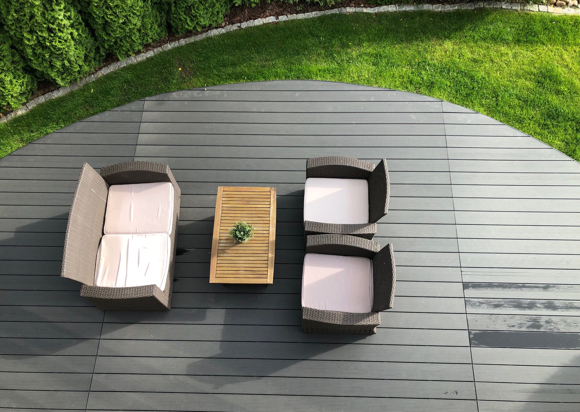 Taras z deski kompozytowej Antracyt