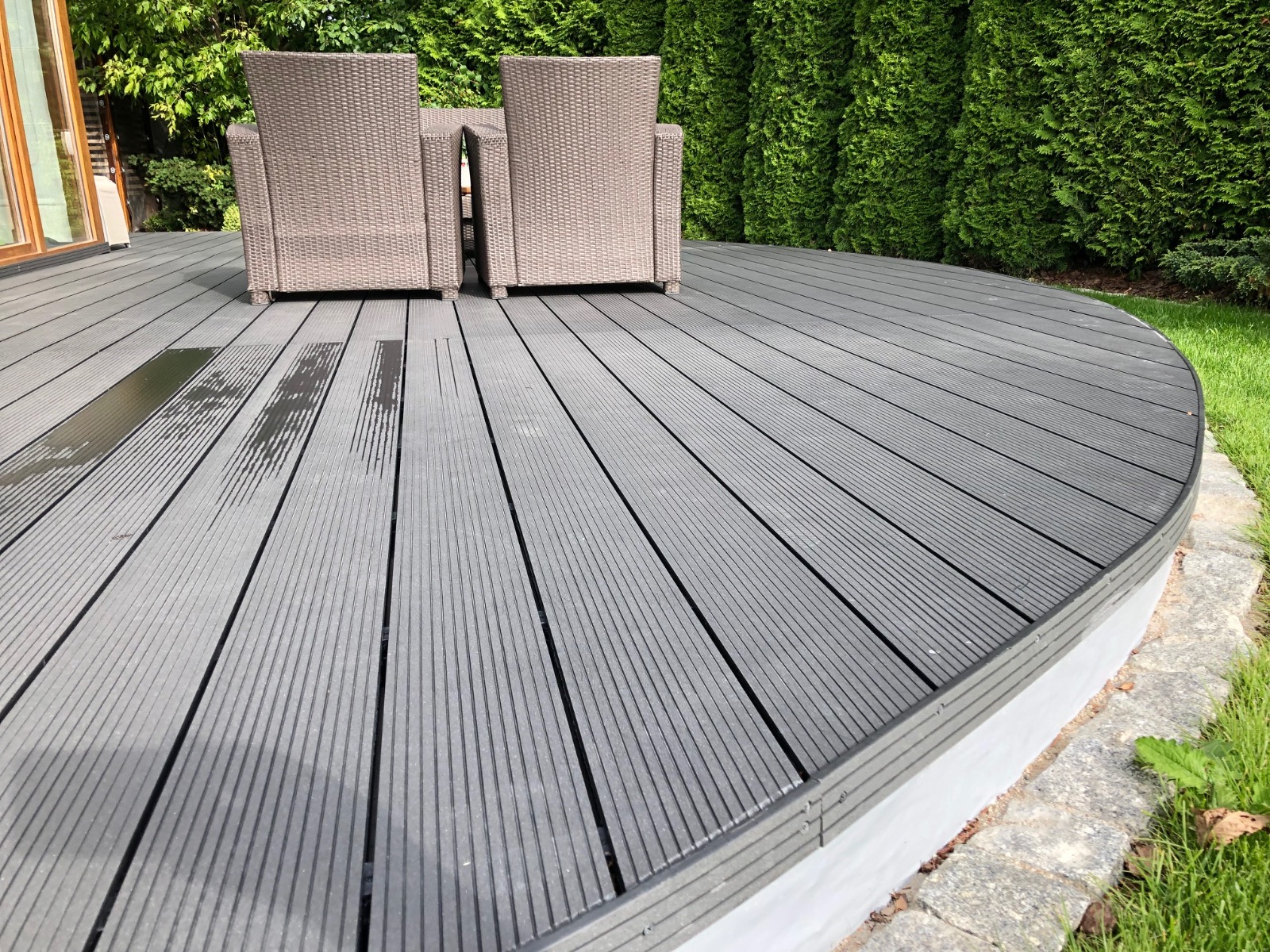 Taras z deski kompozytowej Antracyt