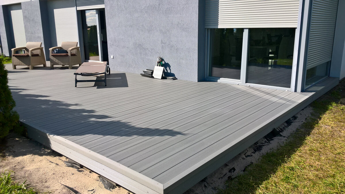 Taras z Deski Kompozytowej Standard Jasny Szary