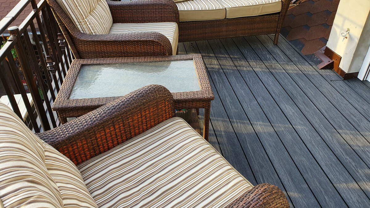 Balkon z deski kompozytowej Premium Gray