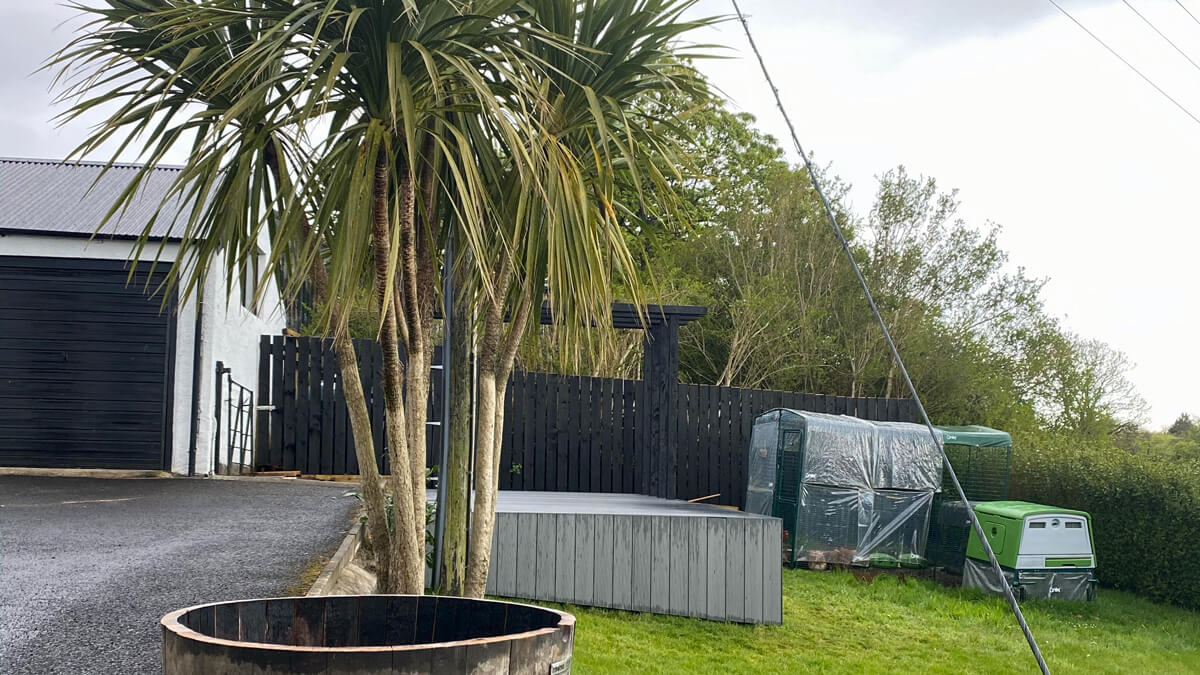 Mały taras z Deski Kompozytowej Standard Jasny Szary