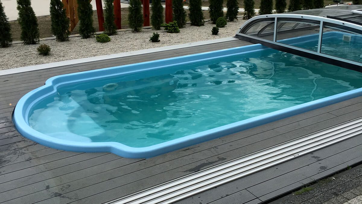 Zabudowa basenu, deska kompozytowa Standard Jasny Szary