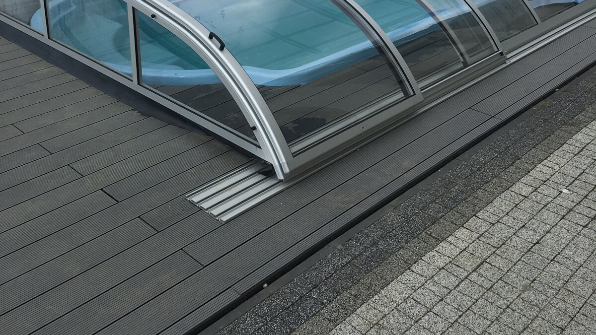 Zabudowa basenu, deska kompozytowa Standard Jasny Szary