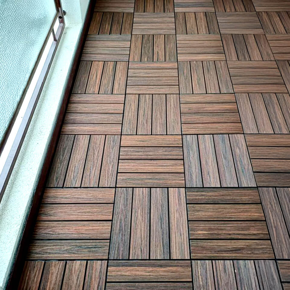 Balkon z podestów tarasowych Premium Redwood