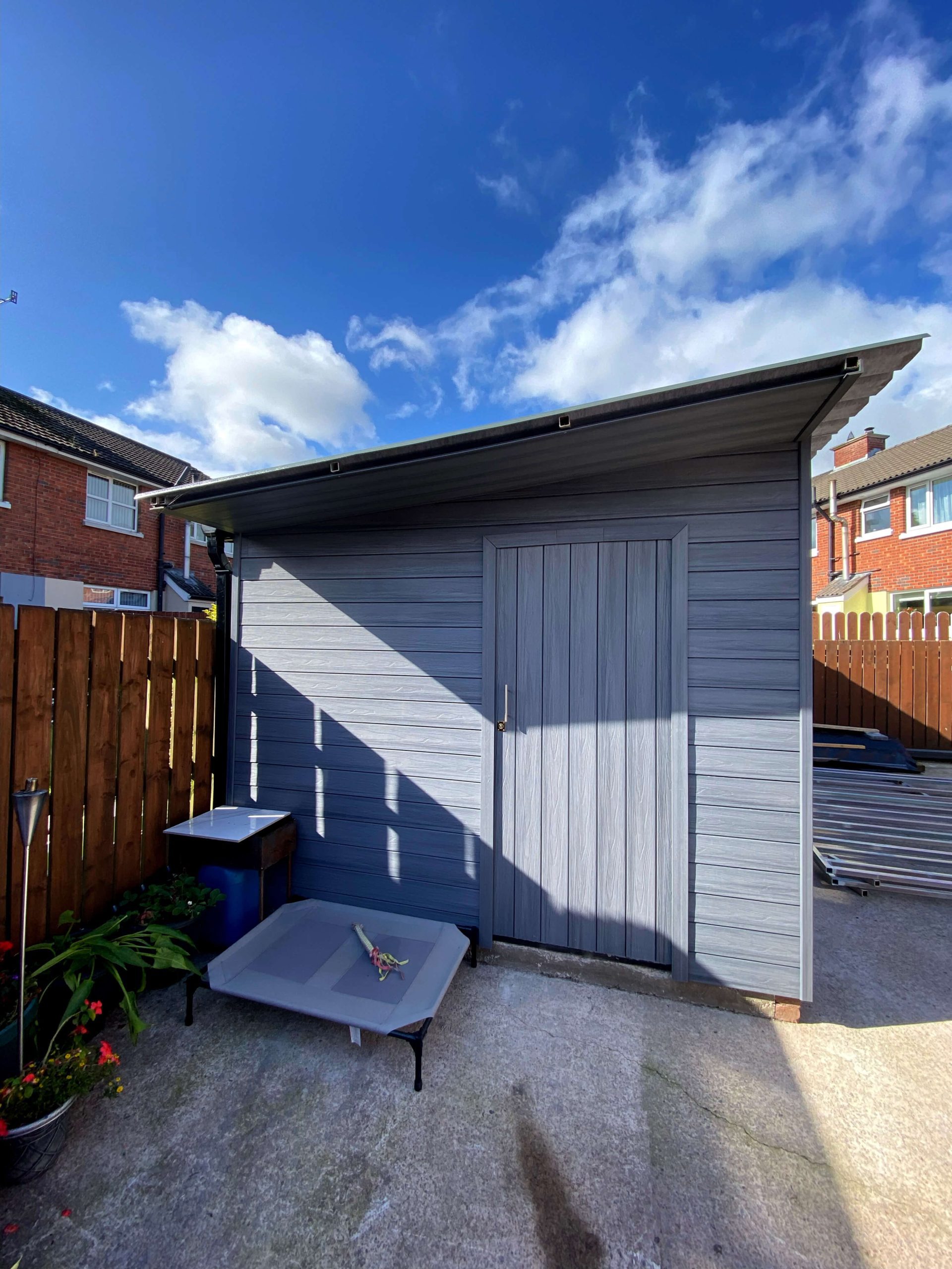 Ogrodowy domek narzędziowy – deska elewacyjna Premium Gray