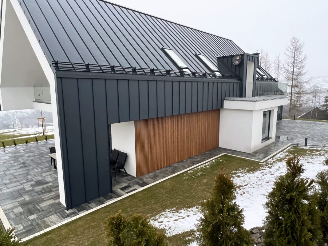 Elewacja domu – lamele elewacyjne 3D Amber