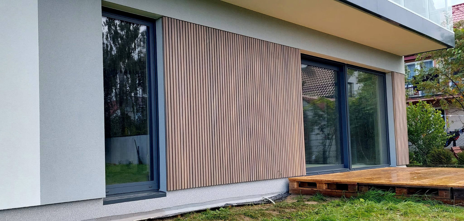 Elewacja lamelowa – lamele kompozytowe Antique