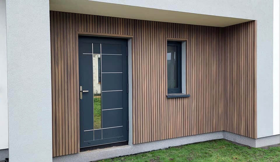 Elewacja lamelowa – lamele kompozytowe Antique