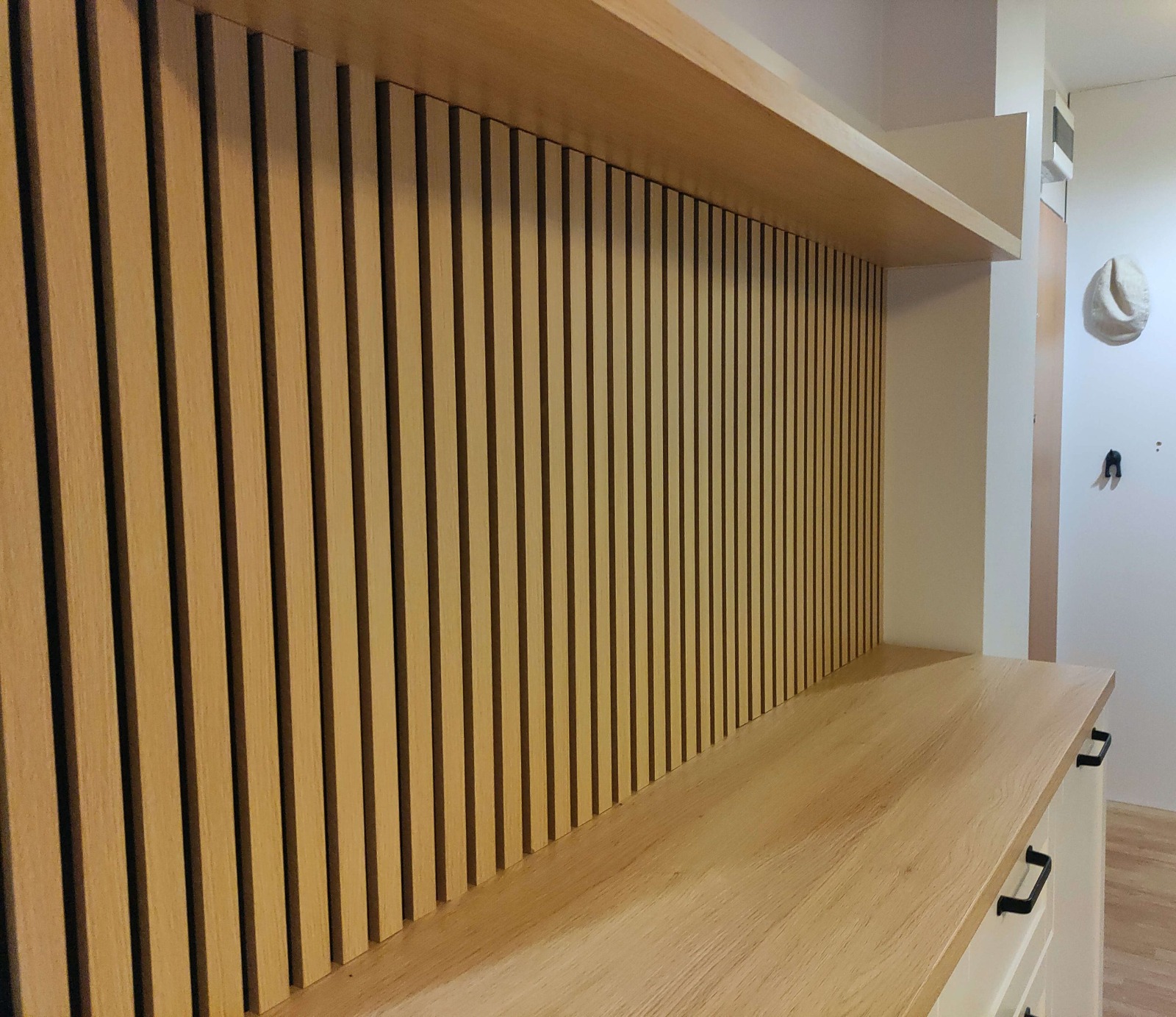 Lamele ścienne akustyczne na filcu Dąb Jasny