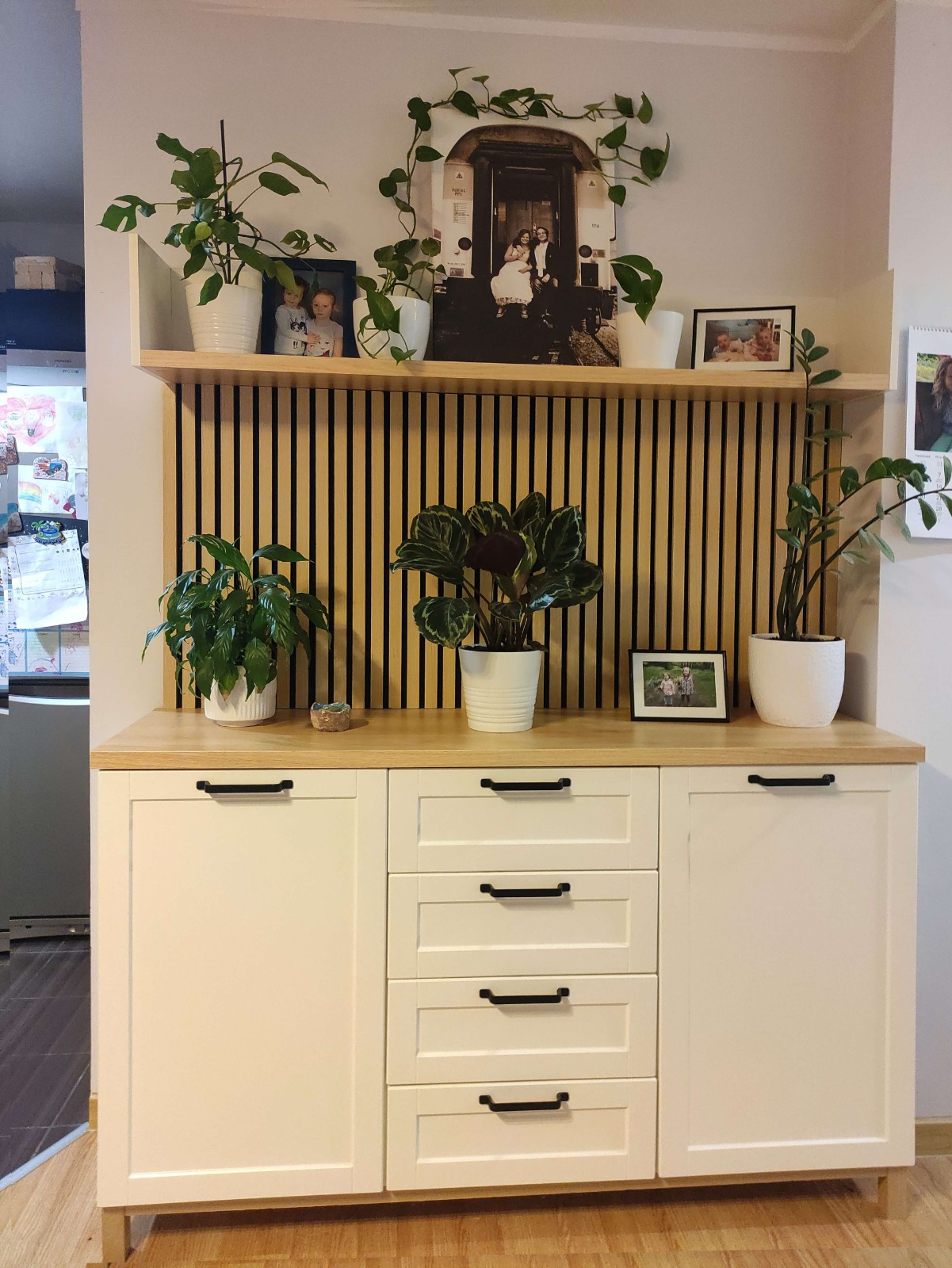 Lamele ścienne akustyczne na filcu Dąb Jasny