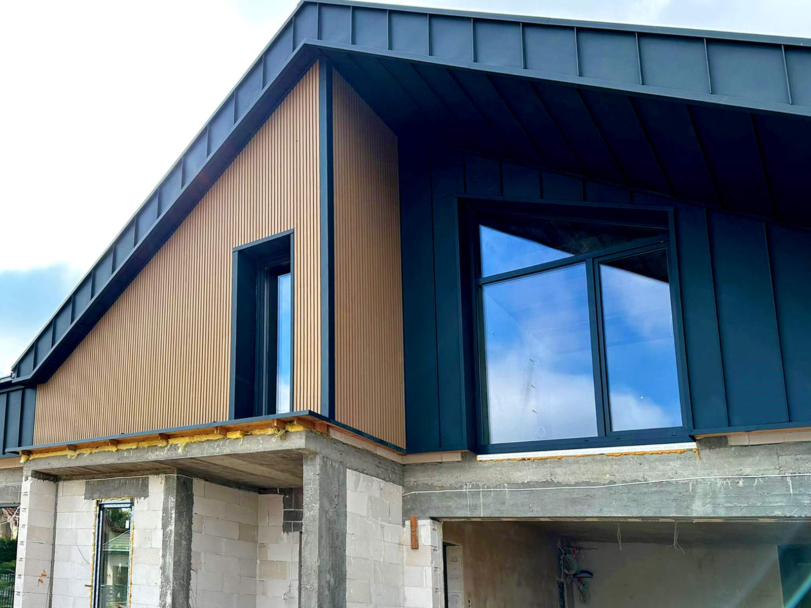 Lamele Premium Dąb na elewacji