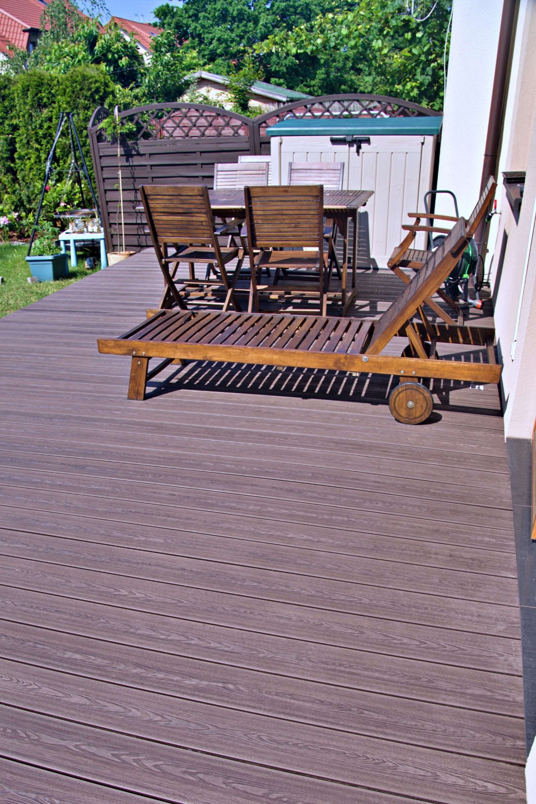 Taras z deski kompozytowej 3D Brąz