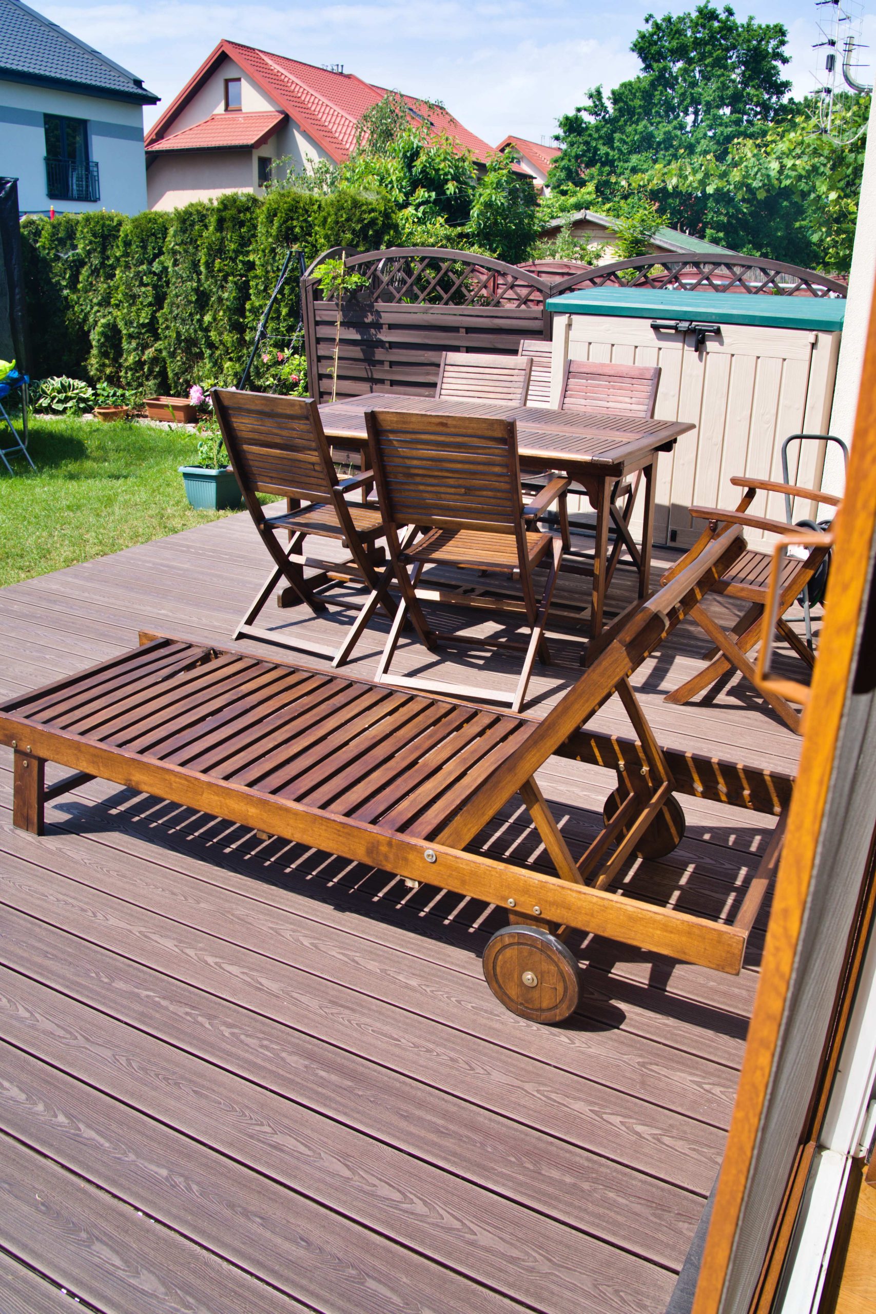 Taras z deski kompozytowej 3D Brąz