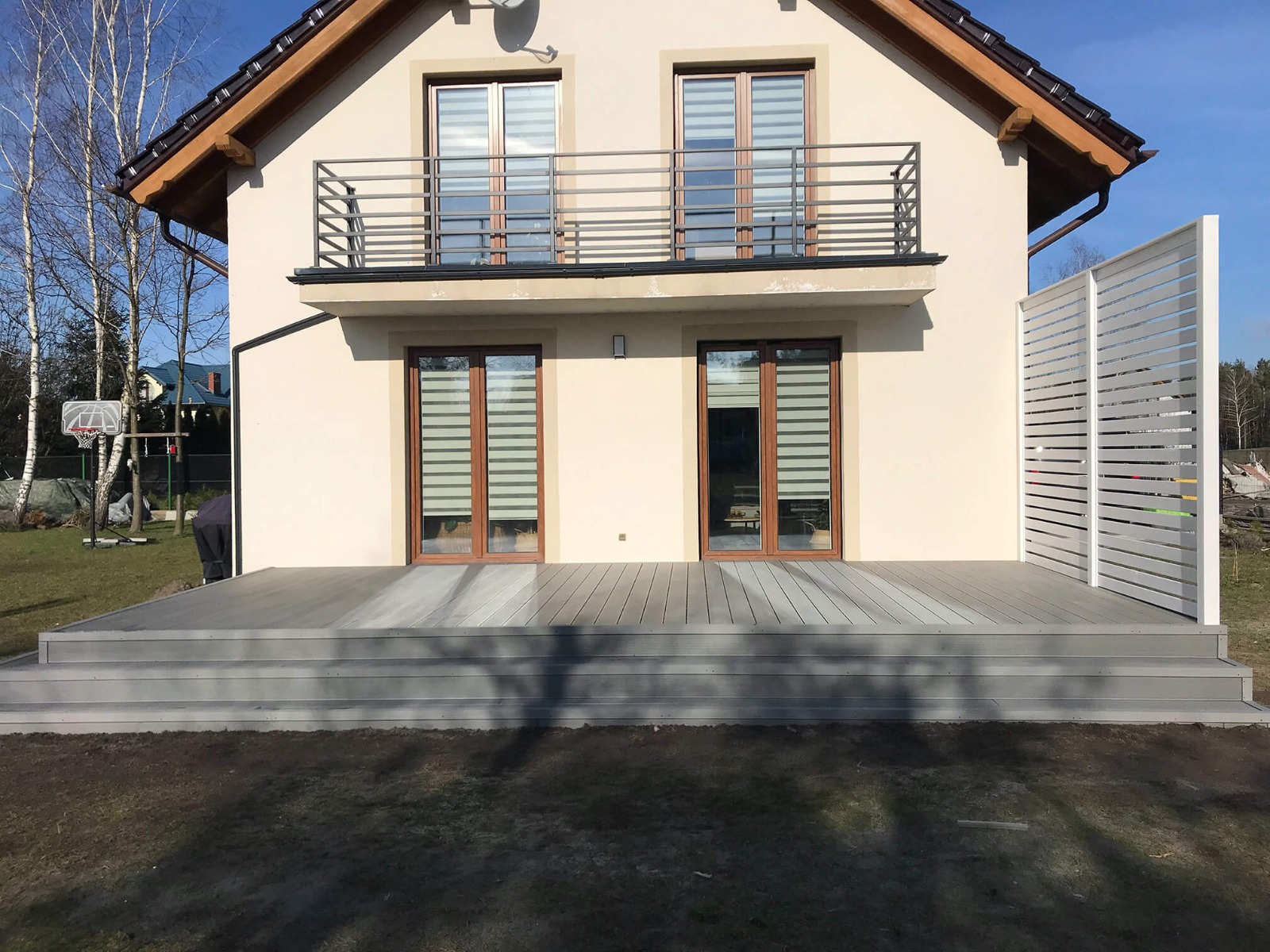 Taras z deski kompozytowej Standard 15 Jasny Szary