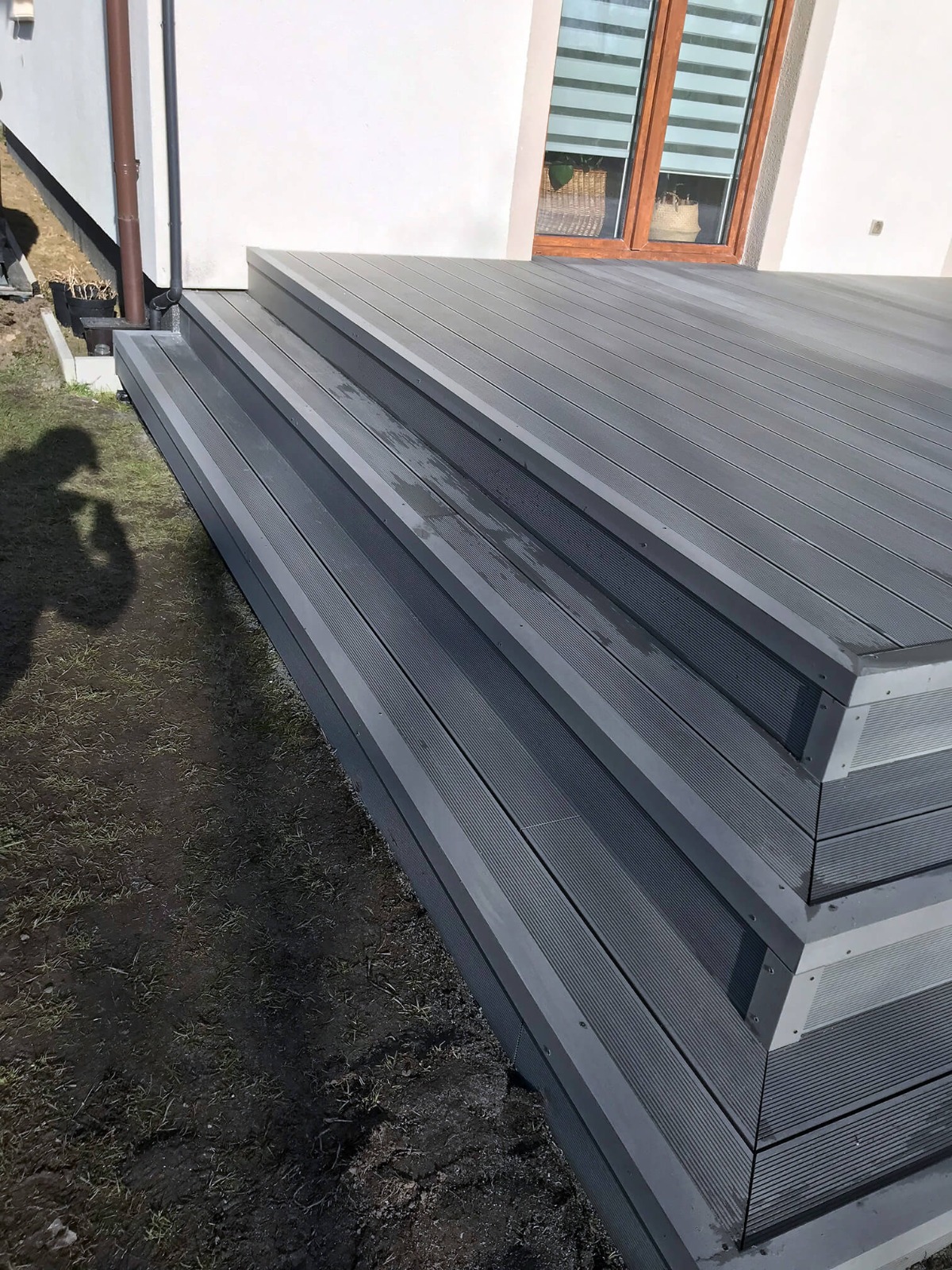 Taras z deski kompozytowej Standard 15 Jasny Szary