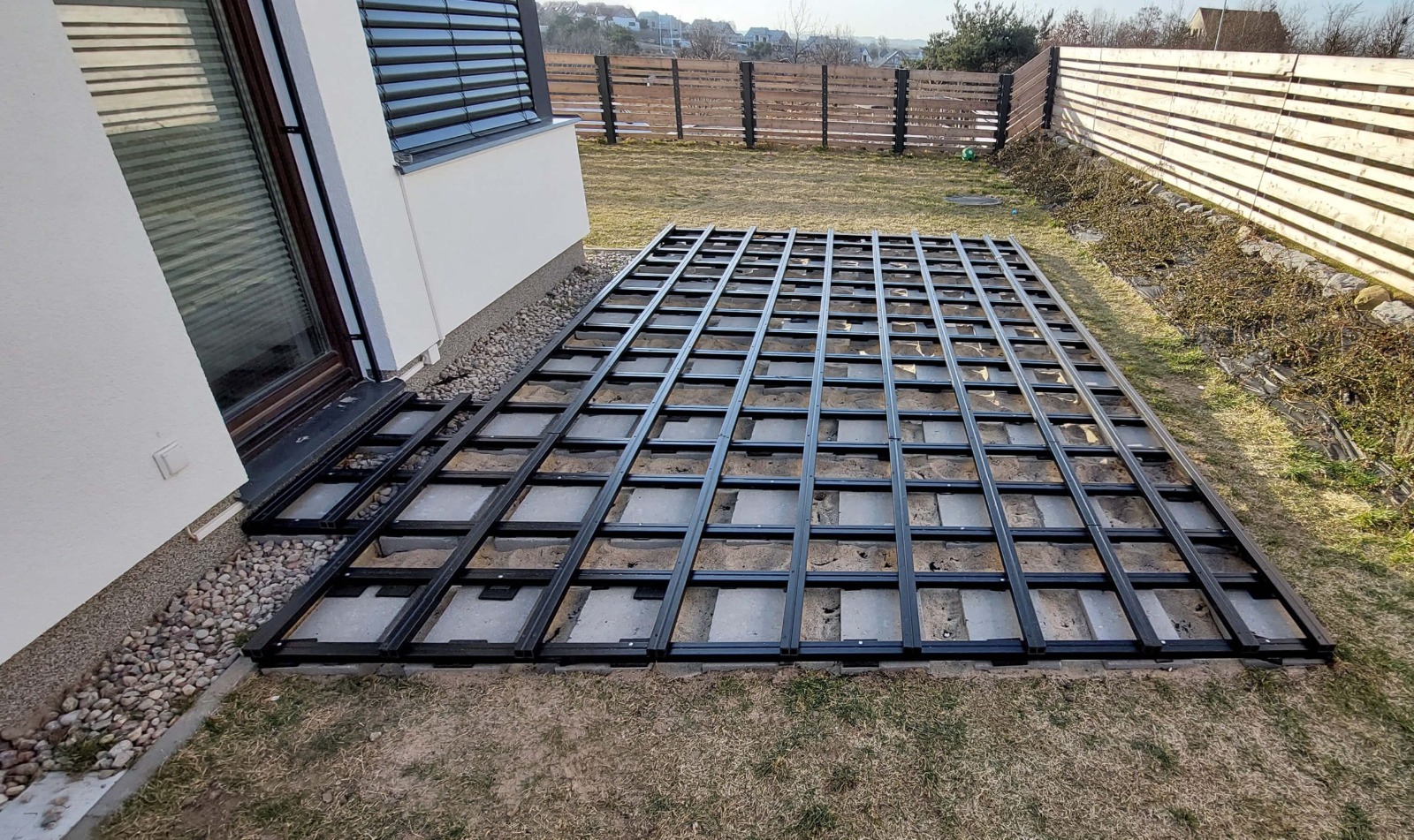 Duży taras z deski Redwood Premium