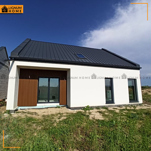 Zabudowa z deski elewacyjnej lamelowej Premium Teak