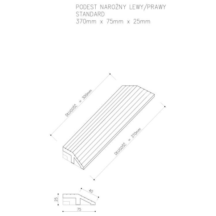 rys tech podest narożny standard