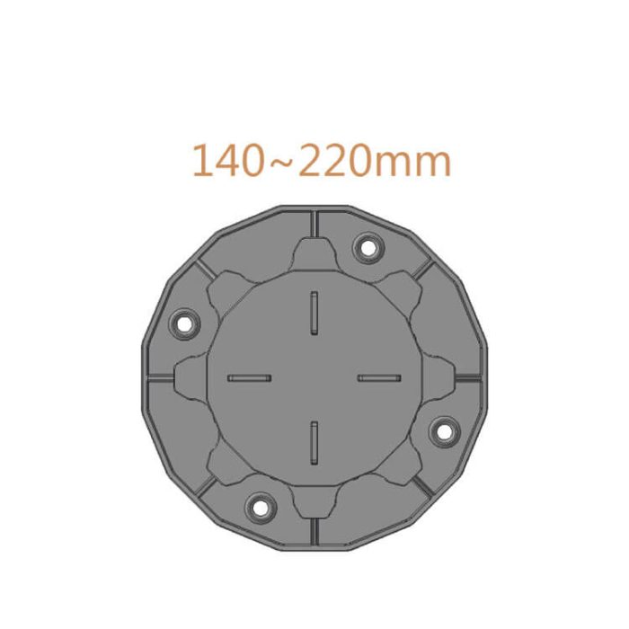 Wspornik tarasowy regulowany pod płyty 140mm 220mm spód