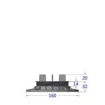 Wspornik tarasowy regulowany pod plyty 18mm 32mm rysunek techniczny