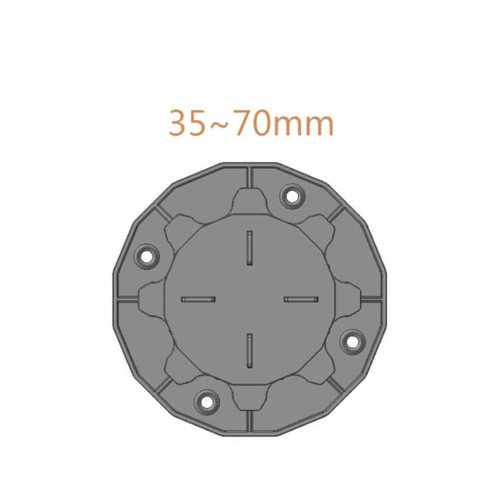 Wspornik tarasowy regulowany pod płyty 35mm 70mm spód