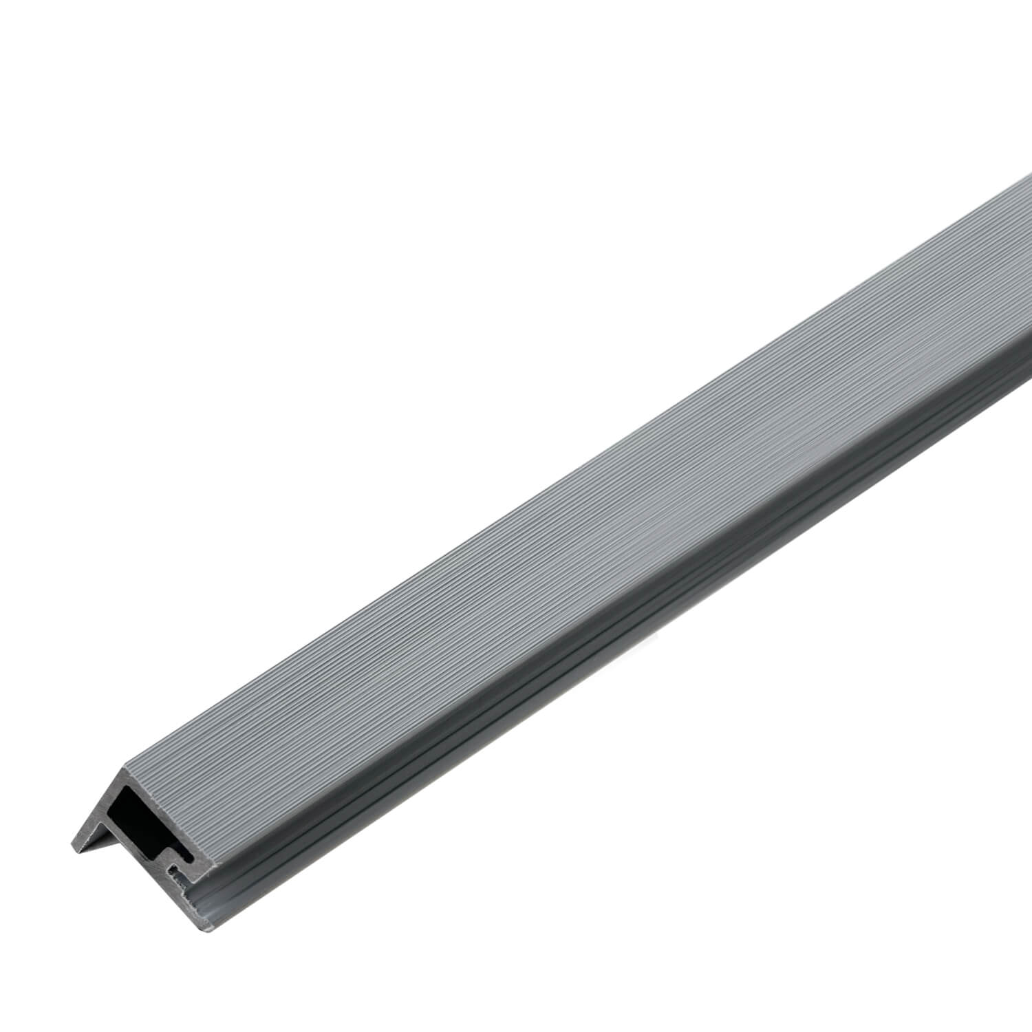 listwa lamelowa typu f zakonczeniowa gray (2) Listwa Kompozytowa Lamelowa typu F Premium Gray 36,5 x 49,5 mm – dł. 2,9 m - obrazek 1