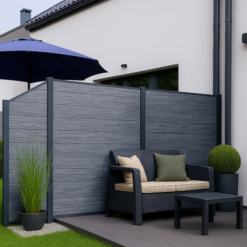 wizualizacja deska ogrodzeniowa premium gray 2 Deska Ogrodzeniowa Premium Gray 162 x 20 mm – dł. 1,8 m - obrazek 5