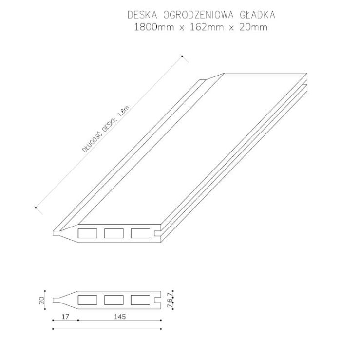 rys tech deska ogrodzeniowa 162