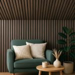 wizualizacja Lamele ścienne akustyczne na filcu Dąb Rustykalny 2,1 x 30,5 cm (1)