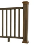 Balustrada kompozytowa Teak – 8 tralek – 140 x 113 cm (1 słupek) - obrazek 2