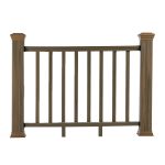 Balustrada kompozytowa Teak – 8 tralek – 140 x 113 cm (1 słupek) - obrazek 3