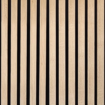 Lamele ścienne akustyczne na filcu Dąb Jasny 2,1 x 30,5 cm – dł. 1 m
