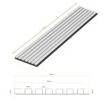 Lamele ścienne akustyczne na filcu Dąb Rustykalny 2,1 x 30,5 cm – dł. 2,7 m - obrazek 7