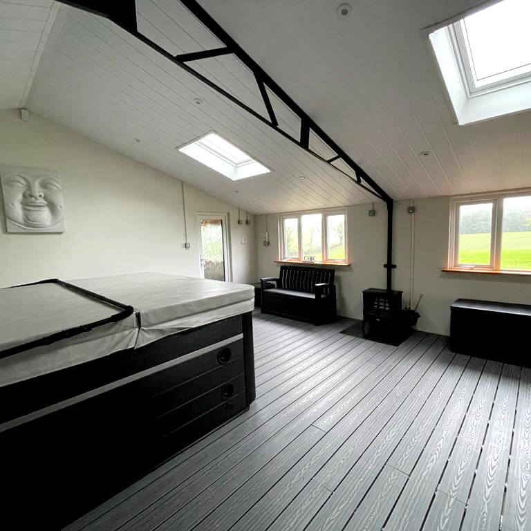 interior with 3D Classic gray composite board