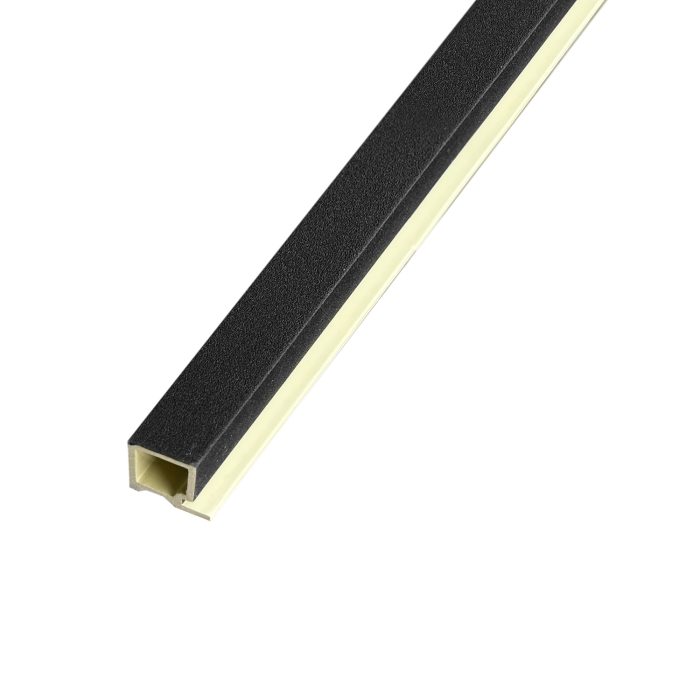 Listwa Lamelowa Startowa Czarny Brokat 2,4 x 2,4 cm – dł. 2,7 m - obrazek 1