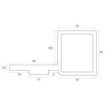 Listwa Lamelowa Zakończeniowa Coffee Brokat 2,4 x 4,3 cm – dł. 2,7 m - obrazek 9