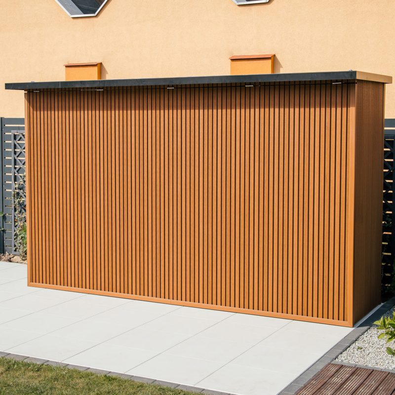 gardenbox budka lamele teak lamele kompozytowe liderwood